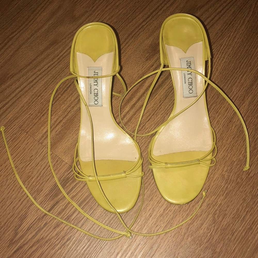 Classic Jimmy Choo lace up sandals